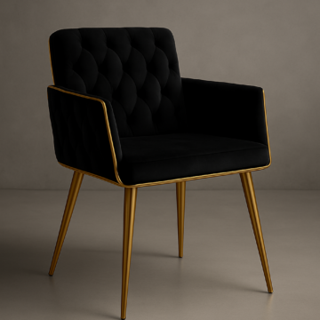 Krzesło GLAM GOLD BLACK